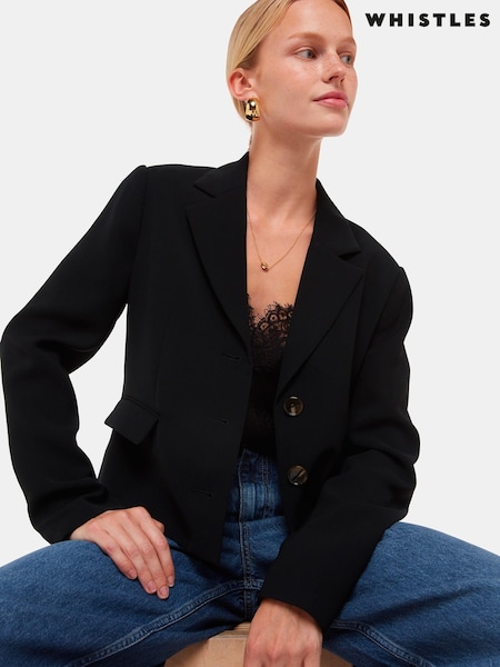 Whistles Ultimate Crepe Black Blazer (AB4257) | €197