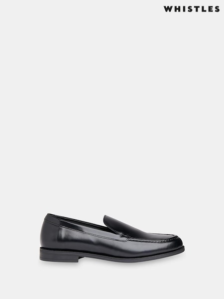 Whistles Black Jovie Slim Patent Loafers (AB4272) | AED451