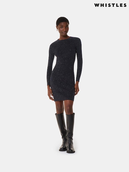 Whistles Annie Sparkle Short Knit Dress (AB4327) | €158