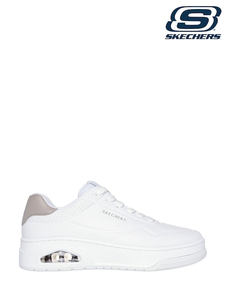 Blanco - Skechers Womens Uno Court Trainers (AB4376) | 105 €