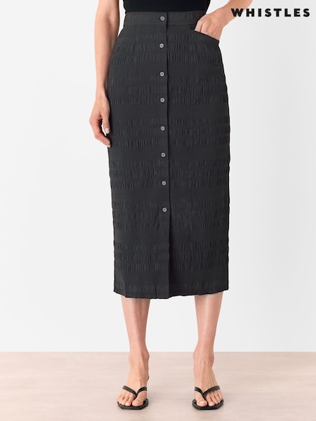 Whistles Sienna Plisse Midi Skirt (AB4387) | ‏498‏₪