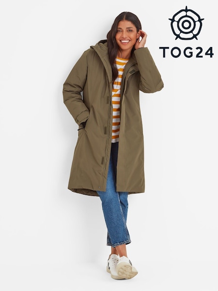 Vihreä - Tog 24 Reiner Womens Waterproof Parka Washed Hooded Coat (AB4515) | €220
