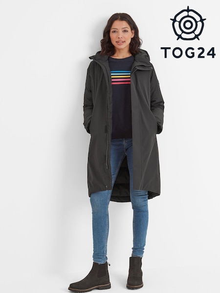 Musta - Tog 24 Reiner Womens Waterproof Parka Washed Hooded Coat (AB4523) | €220