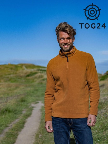 Tog 24 Brown Revive Quarter Zip Fleece (AB4544) | R$ 295