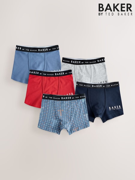 Rot - Baker by Ted Baker Boys Boxers 5 Pack (AB4621) | 31 €