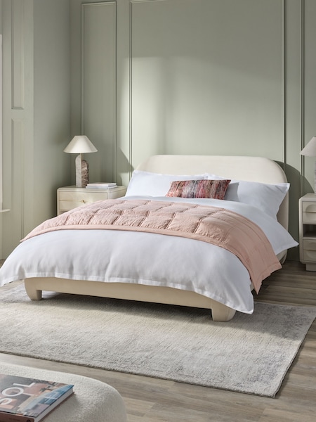 Soft Velvet Natural Oyster Lottie Upholstered Bed Frame (AB4648) | €750 - €875