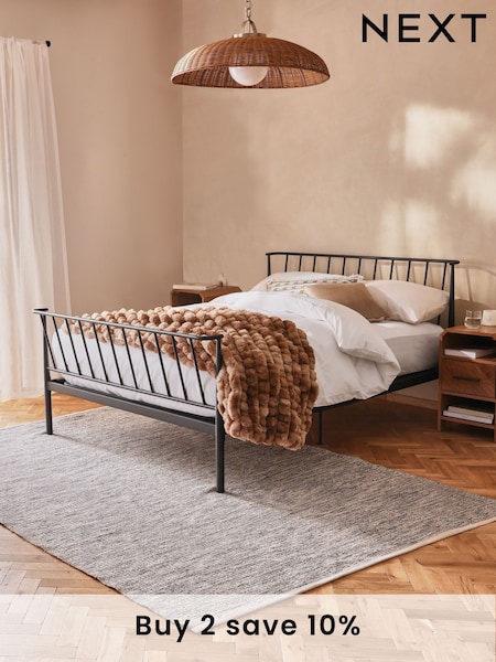 Black Irvine Metal With Footend Bed Frame (AB4651) | €325