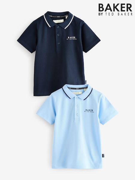 Baker by Ted Baker Blue/Navy Polo Shirts 2 Pack (AB4674) | 44 € - 53 €