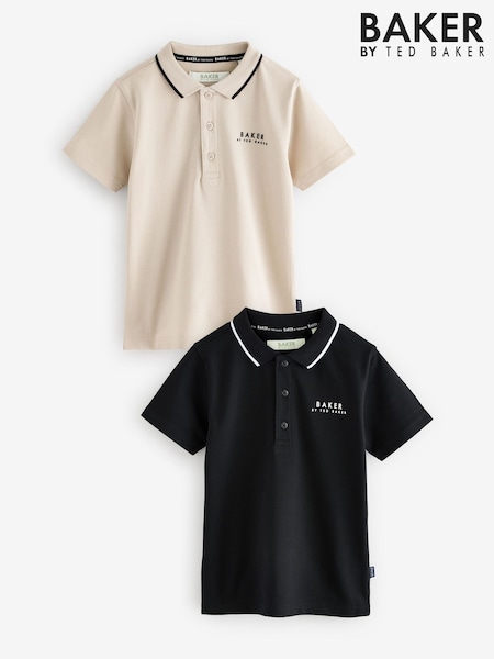 Neutral/Schwarz - Baker by Ted Baker Polo Shirts 2 Pack (AB4675) | 44 € - 53 €