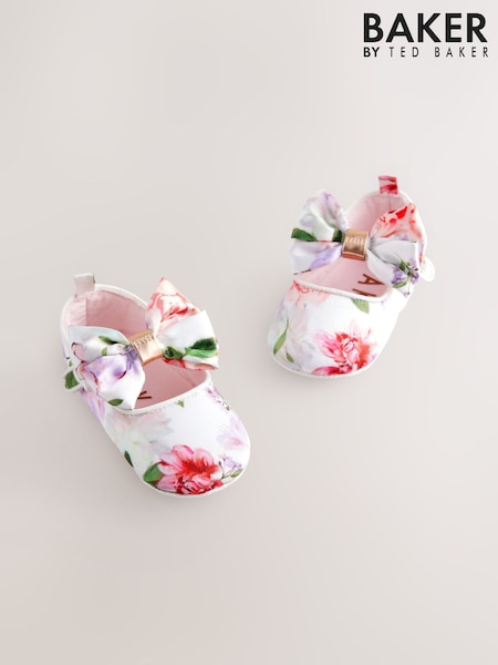 Baker by Ted Baker Baby Girls Padders Shoes With Bow (AB4724) | 134 SAR