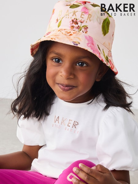Baker by Ted Baker Girls Floral Pink Bucket Hat (AB4739) | €23