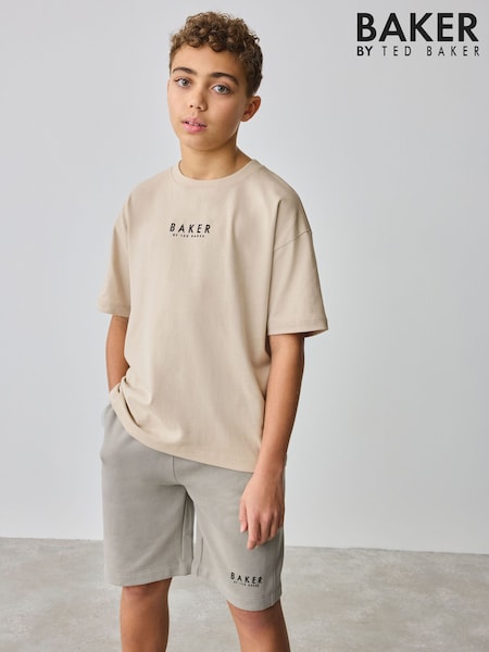 Baker by Ted Baker Oversized 100% Cotton T-Shirt And Shorts Set (AB4779) | €37 - €45