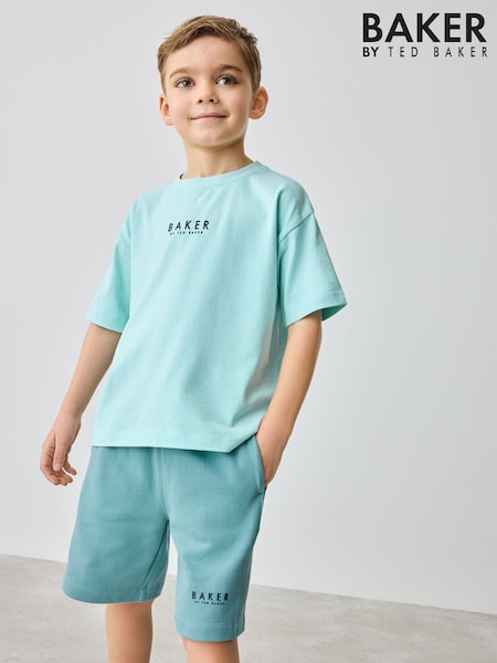 Baker by Ted Baker Oversized 100% Cotton T-Shirt And Shorts Set (AB4781) | €37 - €45