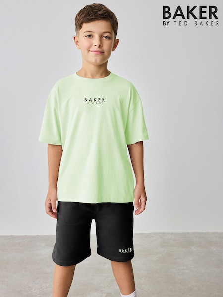 Baker by Ted Baker Oversized 100% Cotton T-Shirt And Shorts Set (AB4791) | AED167 - AED203