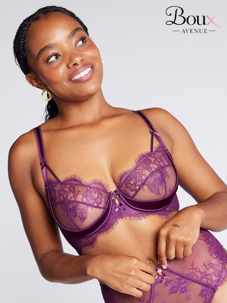 Boux Avenue Purple Tiana Lace Balcony Bra (AB4799) | 158 LEI