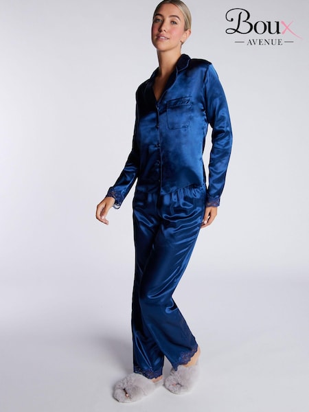 Boux Avenue Amelia Satin Long Pyjamas Set (AB4807) | 234 LEI