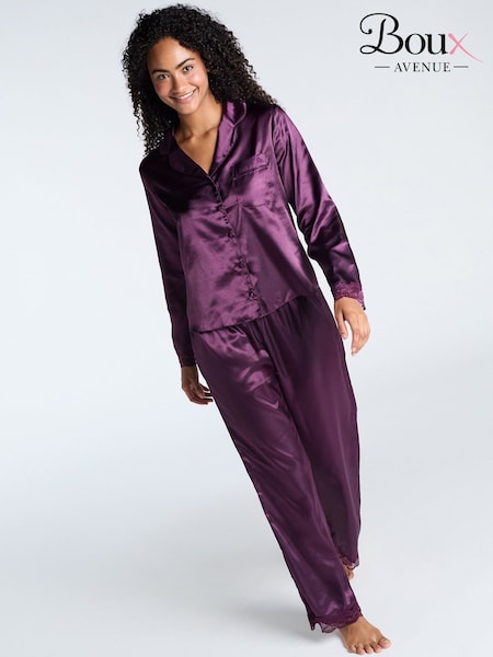 Boux Avenue Amelia Satin Long Pyjamas Set (AB4815) | ₪226