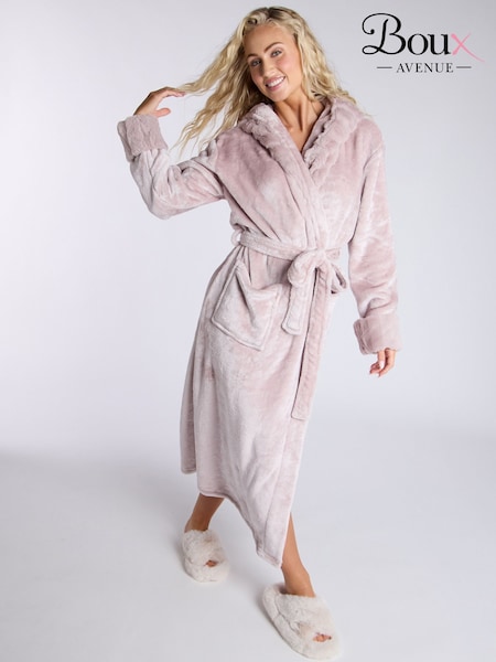 Natural - Boux Avenue Cut Faux Fur Cosy Long Dressing Gown (AB4829) | 92 €