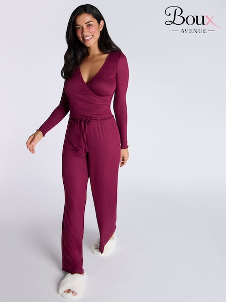 Boux Avenue Rib Wrap Pyjamas Top and Trousers (AB4830) | AED163