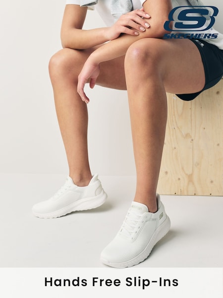 Белый - Skechers Slip-Ins: BOBS Sport Squad Chaos Trainers (AB4876) | €91