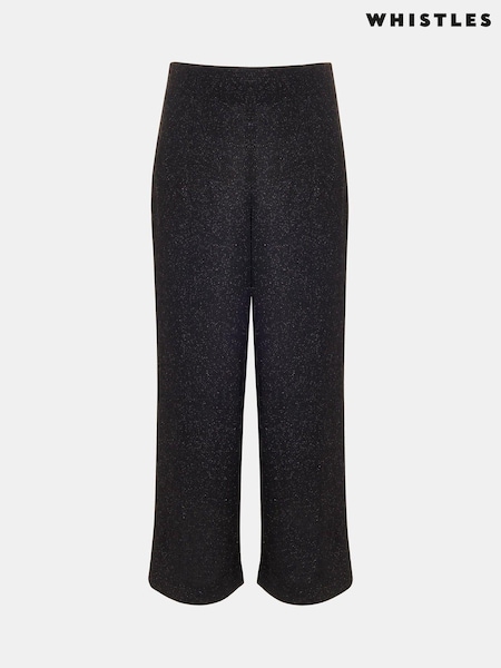 Whistles Eva Sparkle Cropped Black Trousers (AB4902) | €126
