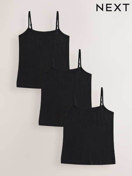 Negro - Strappy Cami Vests 3 Pack (1.5-16yrs) (AB5050) | 12 € - 18 €
