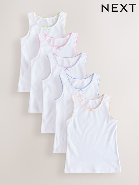 Weiß - Vests 5 Pack (1.5-16yrs) (AB5052) | 14 € - 20 €