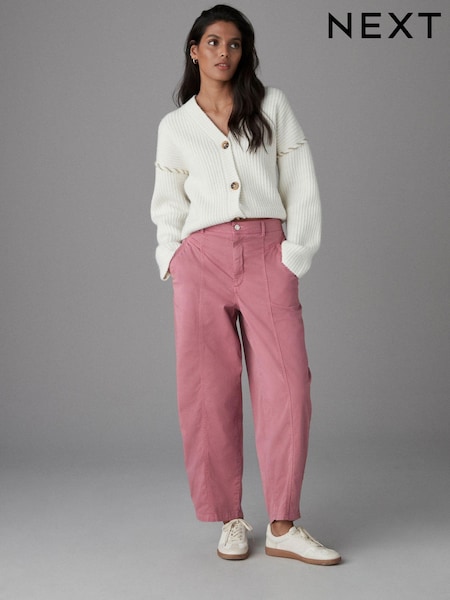 Pink Barrel Leg Chino Trousers (AB5070) | $55