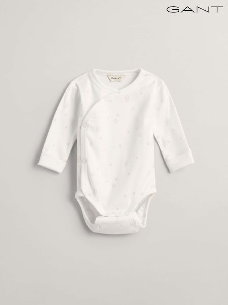 GANT White Baby Star And G Printed Bodysuit (AB5071) | €25