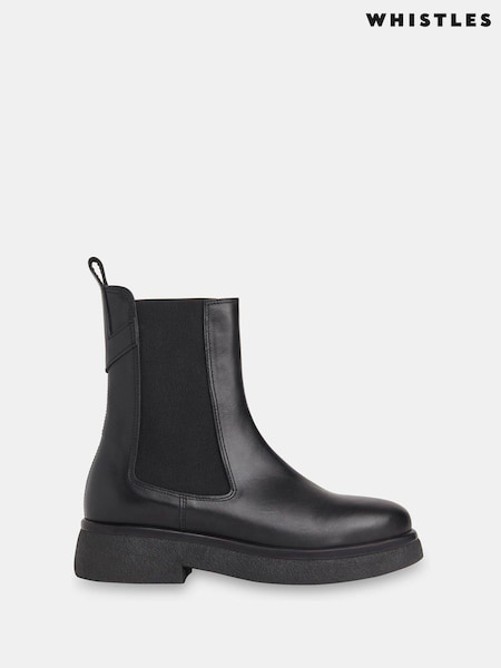 Whistles Black Aelin Chelsea Boots (AB5167) | AED579