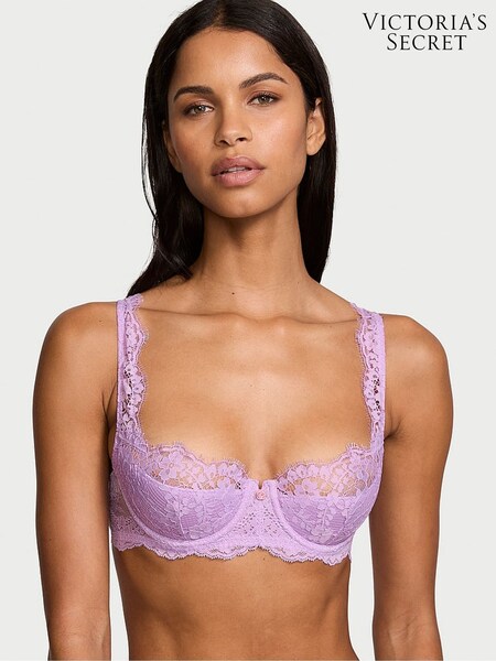Victoria's Secret Lilac Purple Lightly Lined Balcony Lace Bra (AB5199) | €52