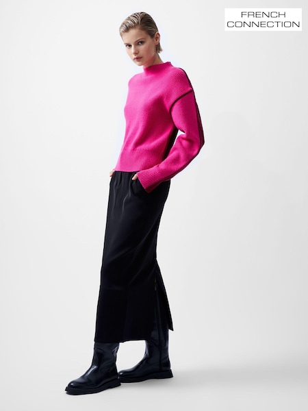 French Connection Pink Lorena High Neck Jumper (AB5296) | €43.50
