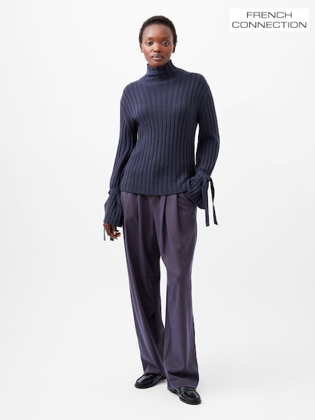 French Connection Blue Babysoft Tie Sleeve Jumper (AB5345) | €27