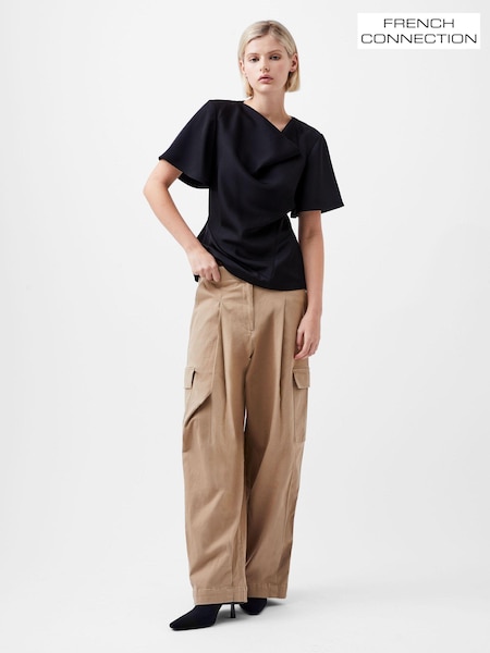 French Connection Black Fenix Satin Top (AB5358) | €43.50