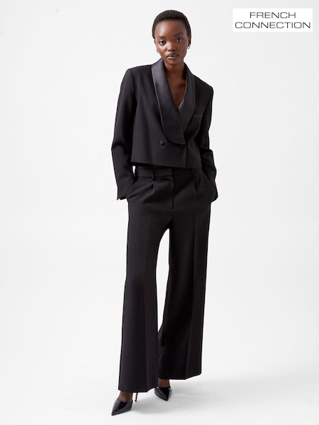 French Connection Satin Gemma Carey Tuxedo Blazer (AB5385) | ‏320 د.إ.‏