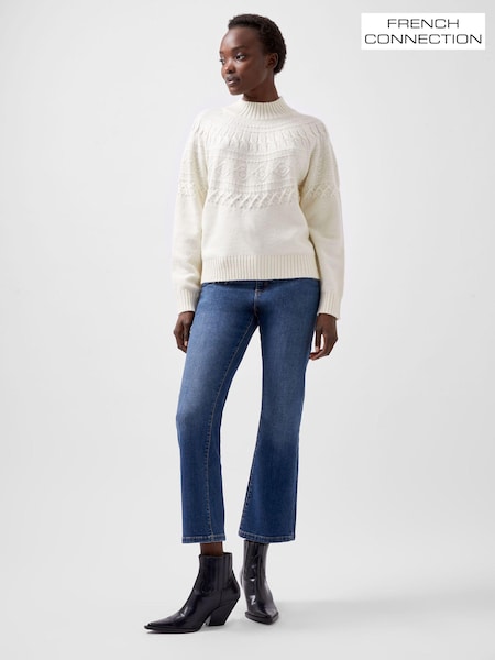 French Connection Cream Kessey High Neck Jumper (AB5395) | € 52