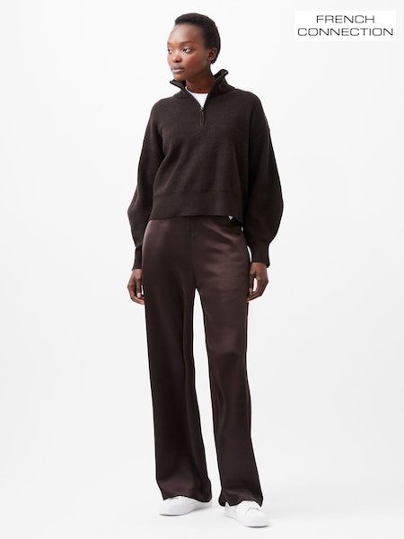 French Connection Brown Lightweight Vhari Half Zip Jumper (AB5461) | €87
