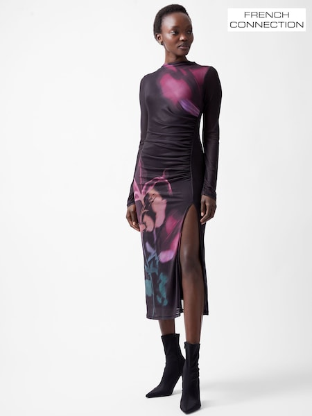 French Connection Smokey Placement Floral Dress (AB5462) | 356 LEI