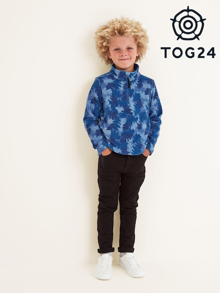 Tog 24 Blue Kids Toffolo Zip Neck Aegean Camo Leaf Fleece (AB5502) | R$ 235