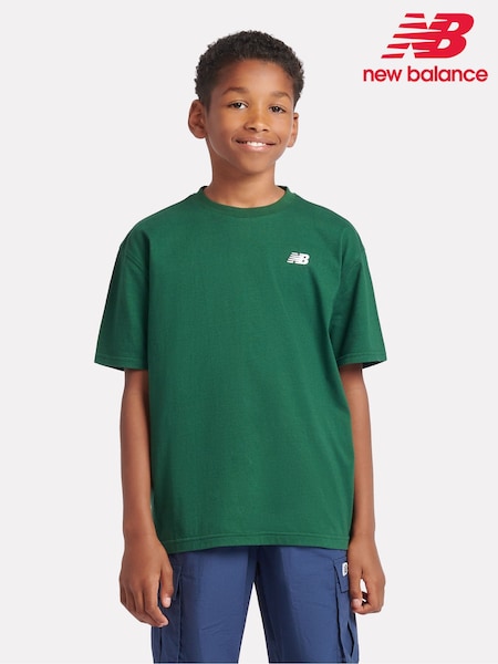 New Balance Dark Green Kids Jersey Small Logo 100% Cotton T-Shirt (AB5504) | 1,202 UAH - 1,442 UAH