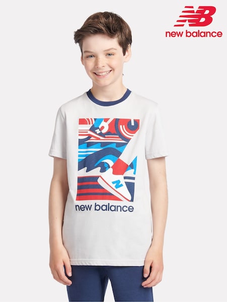 New Balance Grey Boys 100% Cotton Greatest Hits T-Shirt (AB5515) | €30 - €37