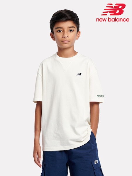 New Balance Cream Boys 100% Cotton Premium T-Shirt (AB5522) | €43 - €52