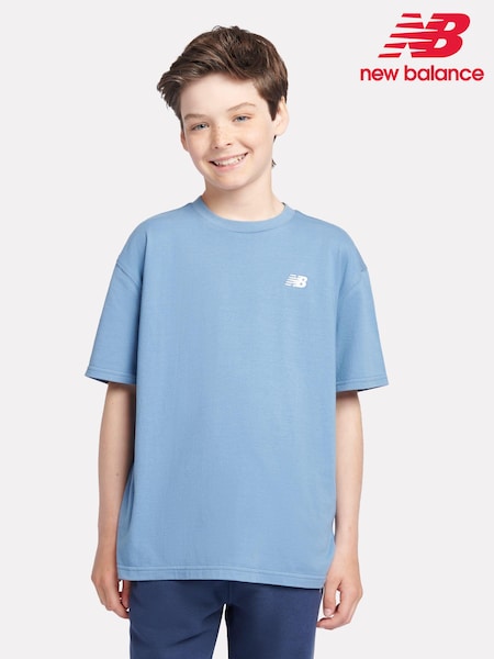 New Balance Dark Blue Kids Jersey Small Logo 100% Cotton T-Shirt (AB5530) | €29 - €34