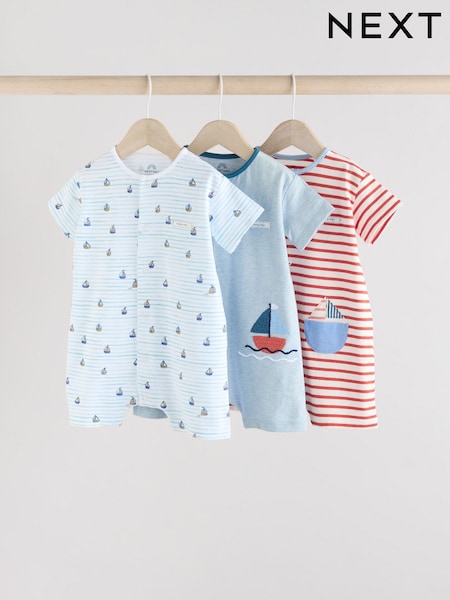 Blau - Baby 100% Cotton Rompers 3 Pack (AB5600) | 27 € - 33 €