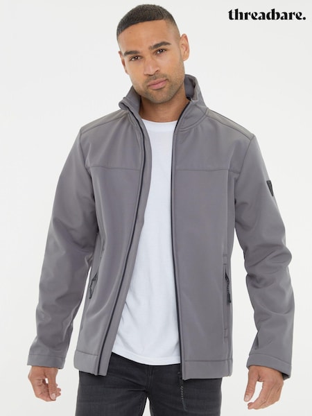 Threadbare Grey Funnel Neck Lightweight Jacket With Stretch (AB5623) | 111 QAR