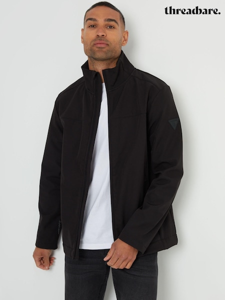 Schwarz - Threadbare Funnel Neck Lightweight Jacket With Stretch (AB5646) | 28 €