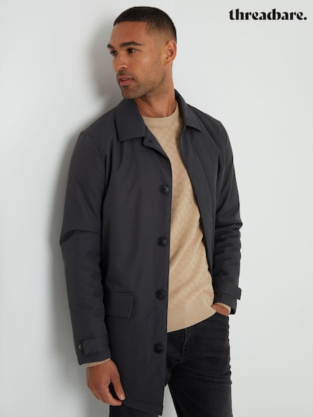 Threadbare Grey Showerproof Button Up Collared Jacket (AB5669) | R$ 640
