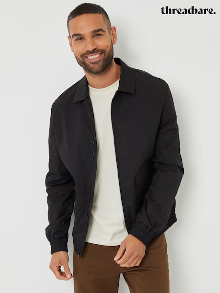 Threadbare Black Patch Pocket Collared Zip-Through Jacket (AB5672) | €64