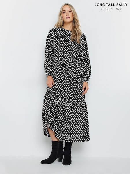 Long Tall Sally Black Spot Smock Dress (AB5712) | €50