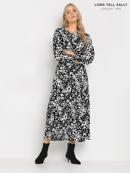 Long Tall Sally Black Long Sleeve Midi Dress (AB5726) | €27